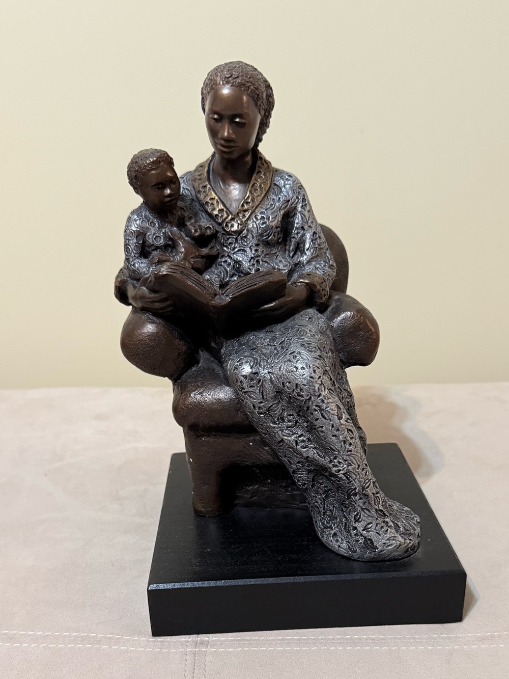 Mother Reading to Child Sculpture by Austin Productions